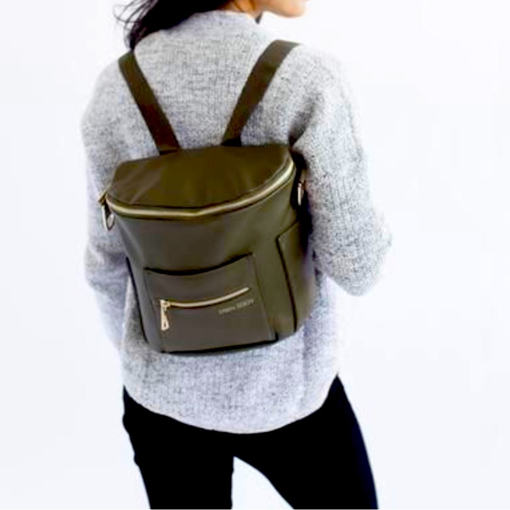 Fawn mini backpack in beautiful olive green